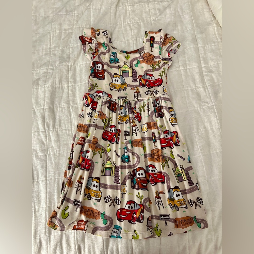 *SOLD*  Sleepies Colorful Cars Themed Dress 5T